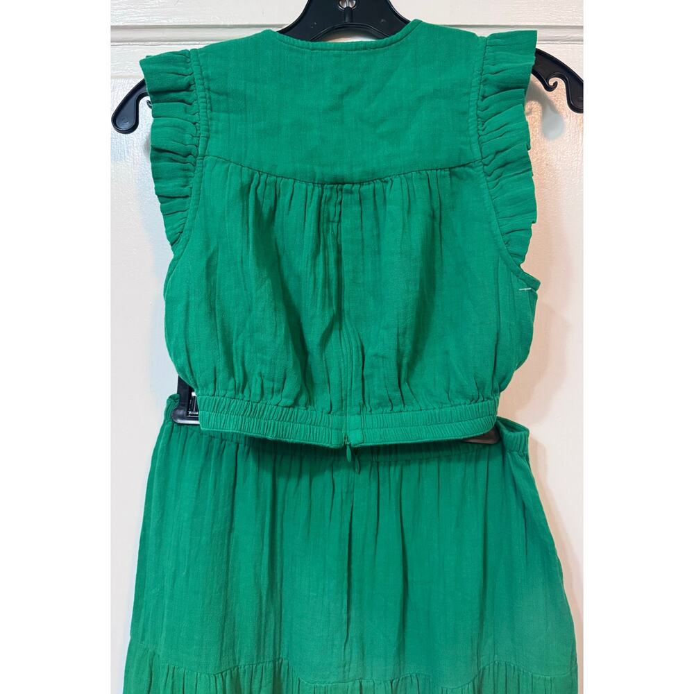 ME+EM Emerald Green Maxi Dress with V-Neck and Cutout Waist - Picture 13 of 16